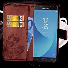 Чехол Clover для Samsung Galaxy J4 2018 / J400f книжка коричневый