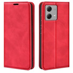 Чехол Taba Retro-Skin для Motorola Moto G84 книжка кожа PU с визитницей красный