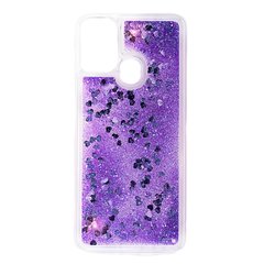 Чехол Glitter для Samsung Galaxy M31 / M315 бампер жидкий блеск фиолетовый