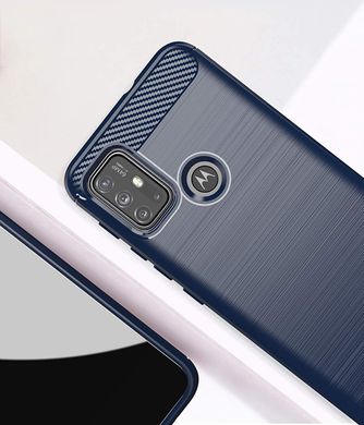 Чехол Carbon для Motorola Moto G30 бампер противоударный Blue