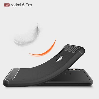 Чохол Carbon для Xiaomi Mi A2 Lite / Redmi 6 Pro Бампер Чорний