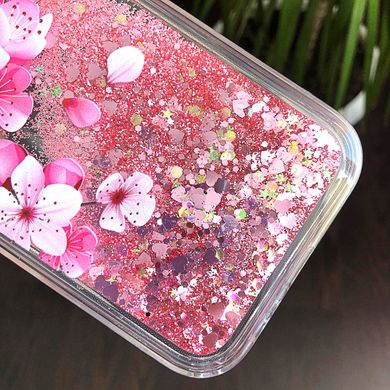 Чехол Glitter для Huawei Y6 Prime 2018 бампер Жидкий блеск аквариум Sakura
