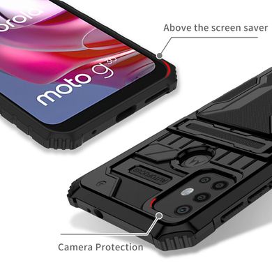 Чехол Ruilean для Motorola Moto G30 бампер противоударный с подставкой Black