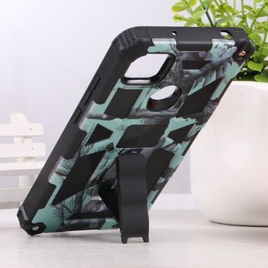 Чехол Military Shield для Xiaomi Redmi 10A бампер противоударный с подставкой Turquoise