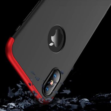 Чохол GKK 360 для Iphone XS Max Бампер оригінальний з вирізом Black-Red