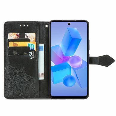Чехол Vintage для Infinix Hot 40 Pro / X6837 книжка кожа PU с визитницей черный