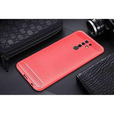 Чехол Carbon для Xiaomi Redmi 9 защитный бампер Red