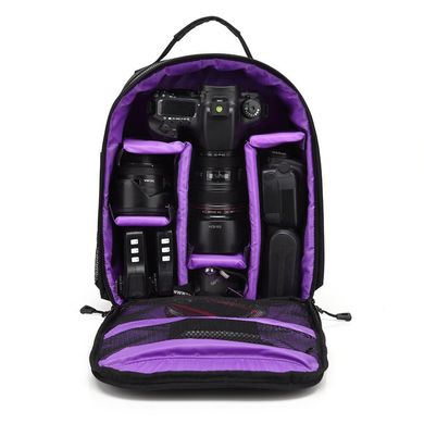 Рюкзак Xinquan для фотоаппарата, сумка для фотоаппарата зеркального Purple