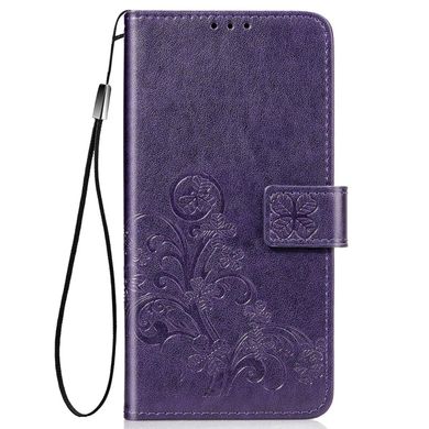 Чехол Clover для Xiaomi Poco M5s книжка кожа PU с визитницей фиолетовый