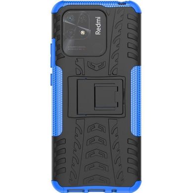 Чехол Armor для Xiaomi Redmi 10C бампер противоударный с подставкой Blue