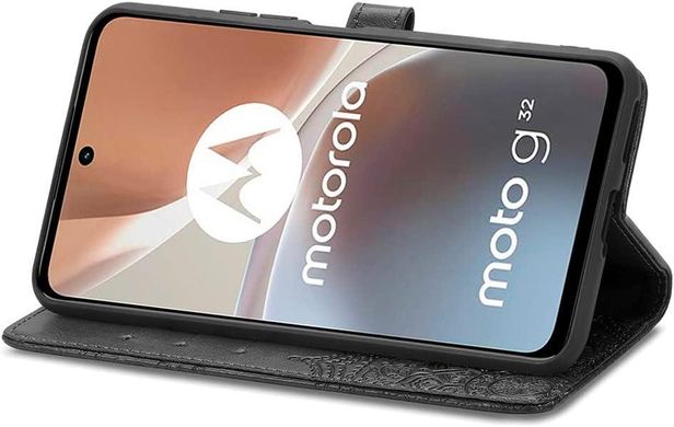 Чехол Vintage для Motorola Moto G32 книжка кожа PU с визитницей черный