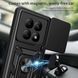 Чехол Hide Shield для Xiaomi Redmi Note 15 5G бампер противоударный с подставкой кольцом Black