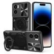 Чехол Magnetic Shield для Motorola Moto G05 бампер противоударный с подставкой кольцом Black