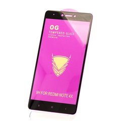 Защитное стекло OG 6D Full Glue для Xiaomi Redmi Note 4 / Note 4X Global полноэкранное черное
