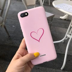Чохол Style для Xiaomi Redmi 6A Бампер силіконовий Рожевий Heart