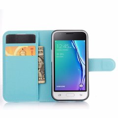 Чехол IETP для Samsung Galaxy J1 Mini / J105 книжка кожа PU голубой