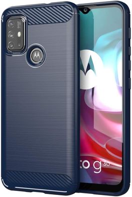 Чехол Carbon для Motorola Moto G10 бампер противоударный Blue