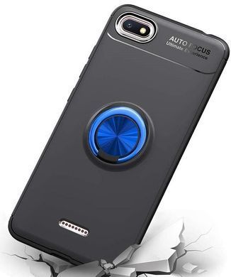 Чехол TPU Ring для Xiaomi Redmi 6A бампер оригинальный с кольцом Black-Blue