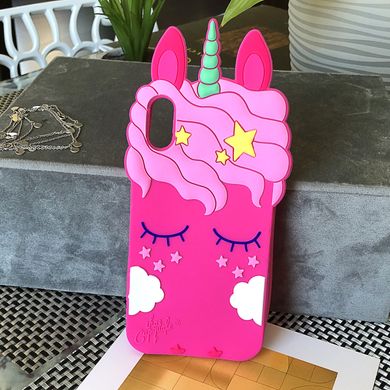 Чехол 3D Toy для Iphone XS бампер резиновый Единорог Pink