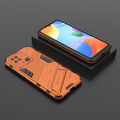 Чехол Bibercas Iron для Xiaomi Redmi 10C бампер противоударный с подставкой Orange