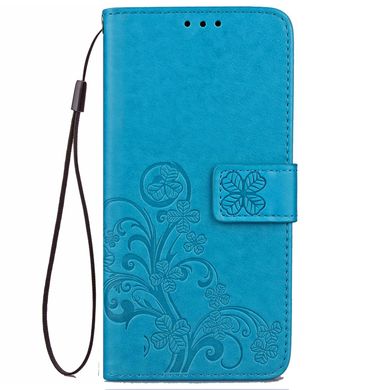 Чехол Clover для Samsung Galaxy A7 2017 / A720 книжка с узором кожа PU голубой