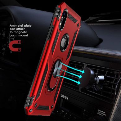 Чехол Shield для Iphone XR бампер противоударный с подставкой Red