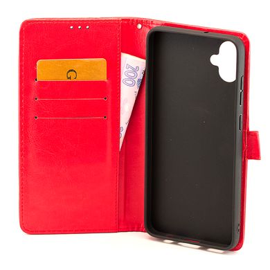 Чехол Idewei для Samsung Galaxy A05 / A055 книжка кожа PU с визитницей красный