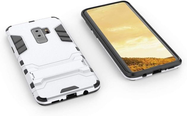 Чехол Iron для Samsung Galaxy S9 Plus / G965 бронированный бампер Броня Silver