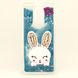 Чехол Glitter для Xiaomi Redmi 8 бампер жидкий блеск Заяц Синий