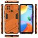 Чехол Bibercas Iron для Xiaomi Redmi 10C бампер противоударный с подставкой Orange