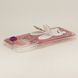 Чехол Glitter для Xiaomi Redmi Note 8T бампер жидкий блеск Заяц Розовый