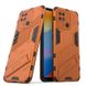 Чехол Bibercas Iron для Xiaomi Redmi 10C бампер противоударный с подставкой Orange