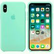 Чехол Silicone Сase для Iphone X бампер накладка Marine Green