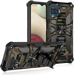 Чехол Military Shield для Samsung Galaxy M12 2021 / M127 бампер противоударный с подставкой Khaki