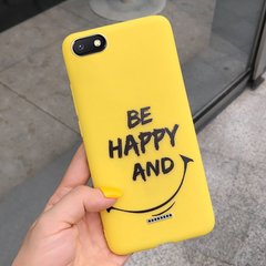 Чехол Style для Xiaomi Redmi 6A Бампер силиконовый желтый Be Happy