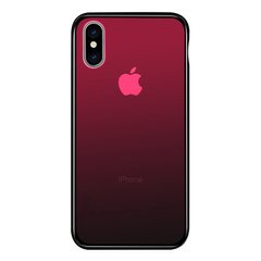 Чехол Amber-Glass для Iphone X бампер накладка градиент Red
