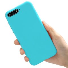 Чехол Style для Huawei Y6 2018 Бампер силиконовый без отпечатка голубой