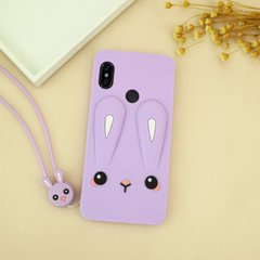 Чехол Funny-Bunny 3D для Xiaomi Redmi Note 5 Global / Note 5 Pro бампер резиновый Сиреневый