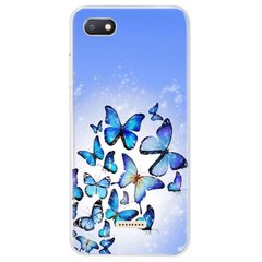 Чехол Print для Xiaomi Redmi 6A силиконовый бампер Butterflies Blue