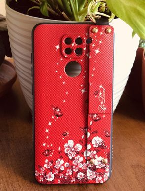 Чохол Lanyard для Xiaomi Redmi 10X бампер з ремінцем Red