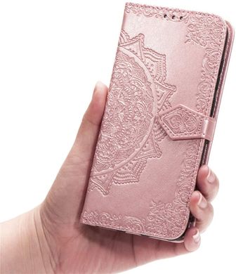 Чохол Vintage для Huawei Y6 2019 книжка шкіра PU з візитницею рожеве золото