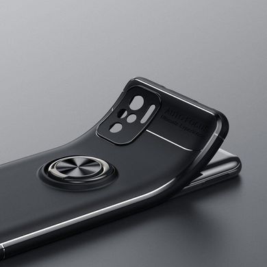 Чохол TPU Ring для Xiaomi Redmi Note 10 / Note 10S бампер протиударний з кільцем Black