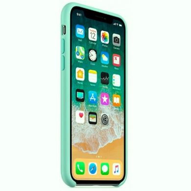 Чехол Silicone Сase для Iphone X бампер накладка Marine Green