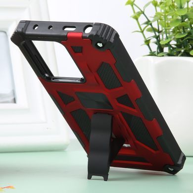 Чехол Shockproof Shield для Xiaomi Poco X5 Pro 5G бампер противоударный с подставкой Red