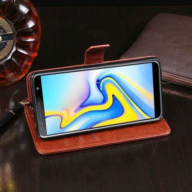 Чехол Idewei для Samsung Galaxy J6 Plus 2018 / J610 / J6 Prime книжка кожа PU коричневый