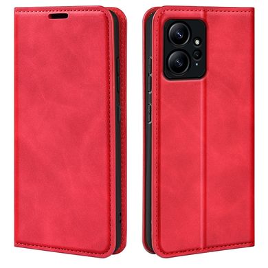 Чехол Taba Retro-Skin для Xiaomi Redmi Note 12 книжка с визитницей кожа PU красный