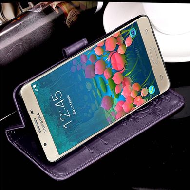 Чехол Clover для Samsung Galaxy A7 2017 / A720 книжка с узором кожа PU фиолетовый