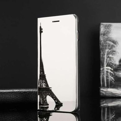 Чехол Mirror для iPhone 5 / 5s / SE книжка зеркальный Clear View Silver