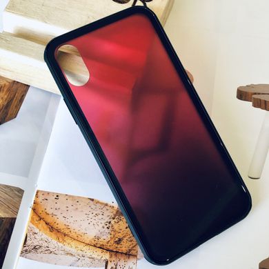 Чехол Amber-Glass для Iphone X бампер накладка градиент Red