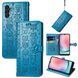 Чохол Embossed Cat and Dog для Samsung Galaxy A24 / A245 книжка шкіра PU з візитницею блакитний